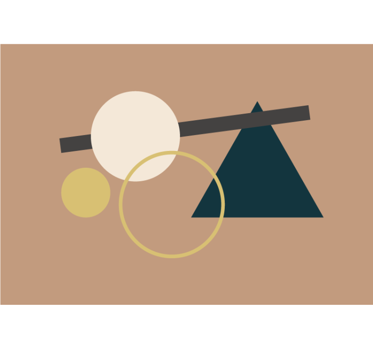 抽象的な壁の壁画幾何学的形状構成 - TENSTICKERS