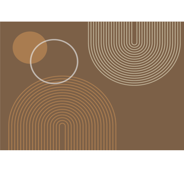 抽象的な壁の壁画幾何学的円形パターン - TENSTICKERS