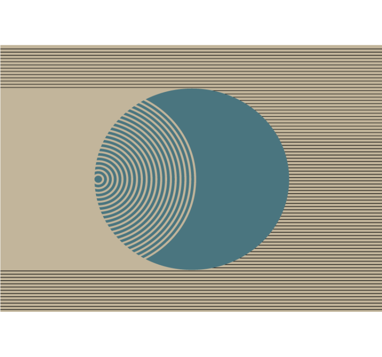 抽象的な壁の壁画幾何学的円パターン - TENSTICKERS