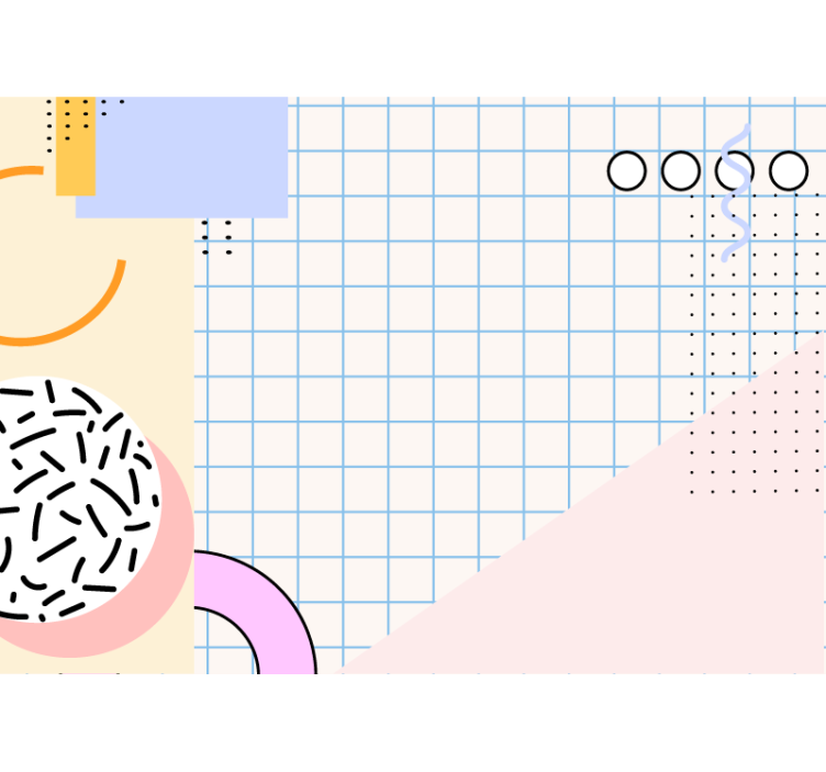 抽象的な壁の壁画幾何学的形状の構成 - TENSTICKERS