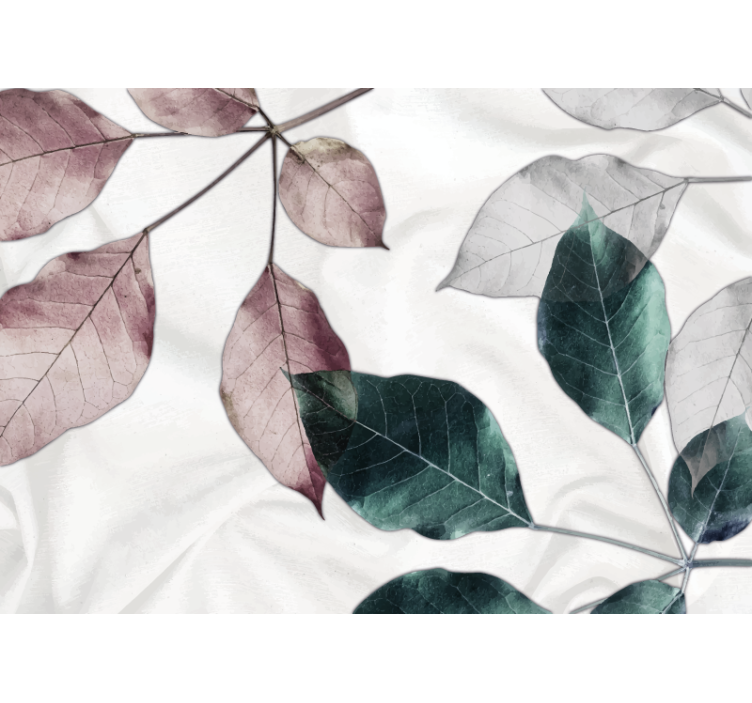 花 柄 壁画 微細な葉のモチーフ - TENSTICKERS