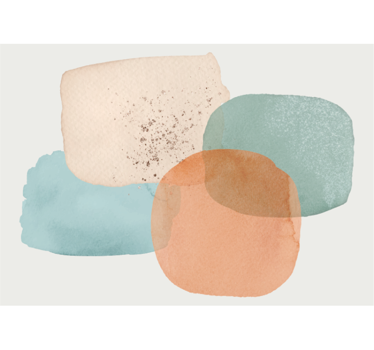 抽象的な壁の壁画柔らかな円形の形状 - TENSTICKERS