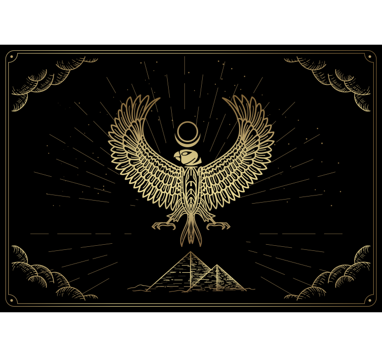 エジプトの太陽の神ホルス現代の壁の壁画 - TENSTICKERS