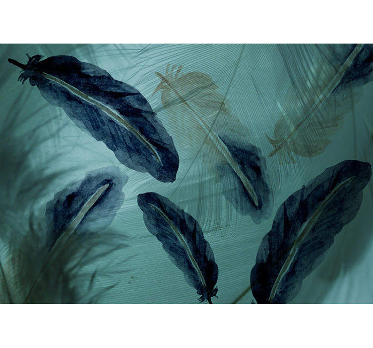 他の花壁の壁画 優雅な葉のモチーフ - TENSTICKERS