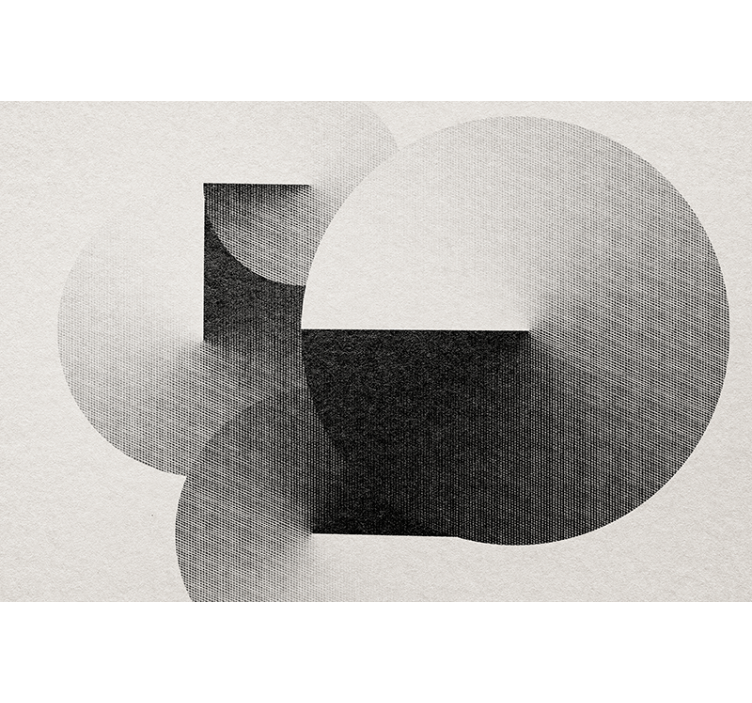 抽象的な壁の壁画幾何学的円の構成 - TENSTICKERS