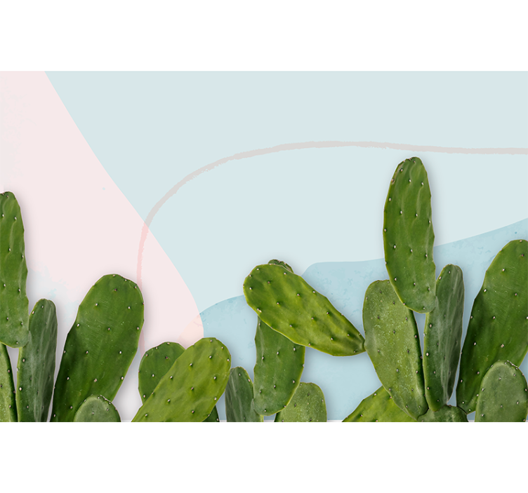 自然 壁画 サボテン緑デザイン - TENSTICKERS