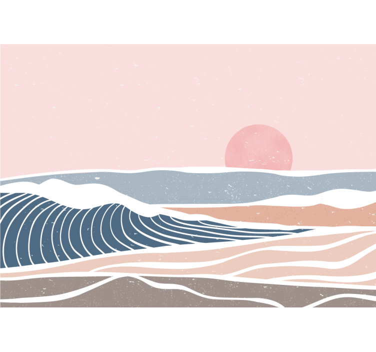 自然 壁画 穏やかな海岸の風景 - TENSTICKERS