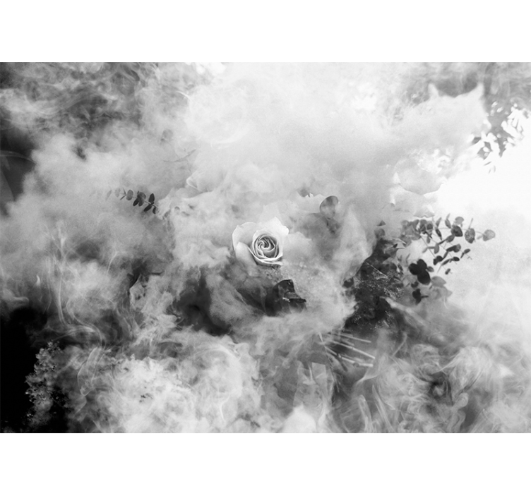 花 柄 壁画 エーテリアルホワイトローズ - TENSTICKERS