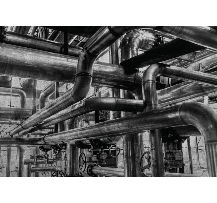 テクスチャとパターン 壁画 工業パイプパターン - TENSTICKERS