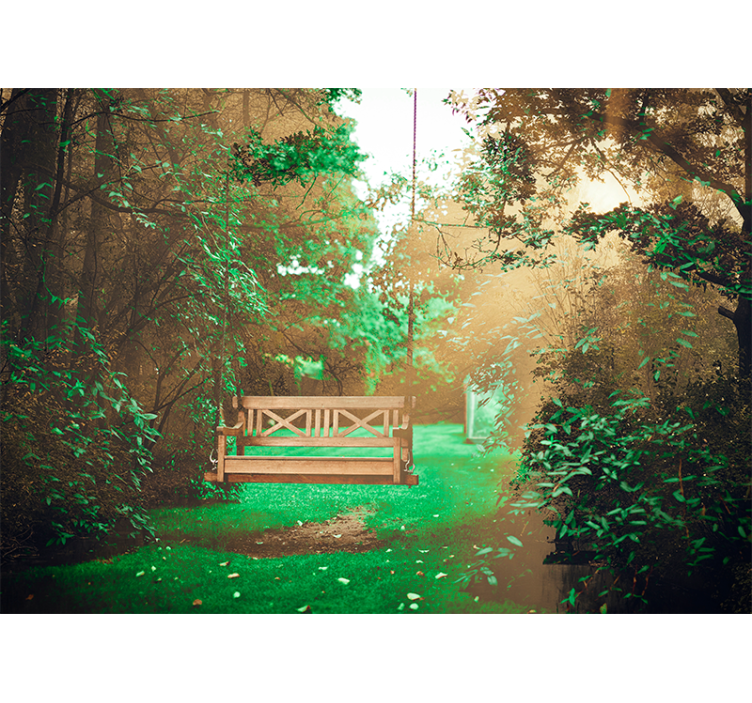 自然 壁画 穏やかな庭の逃避行 - TENSTICKERS