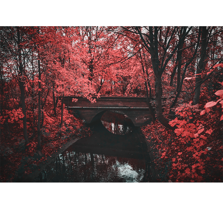 自然 壁画 紅葉の森 - TENSTICKERS