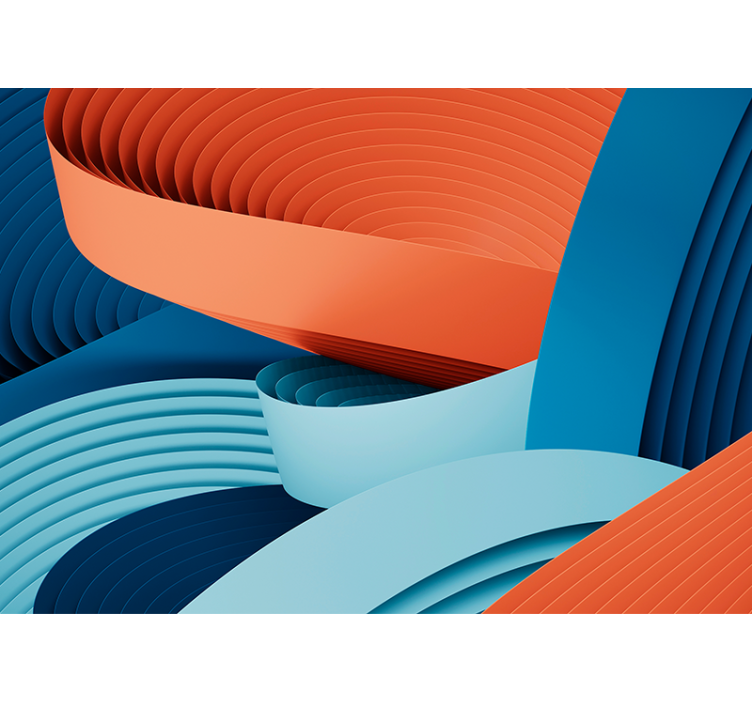 抽象的な壁の壁画動的な紙の層 - TENSTICKERS