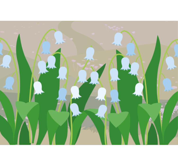 スノードロップ風景春の壁画 - TENSTICKERS