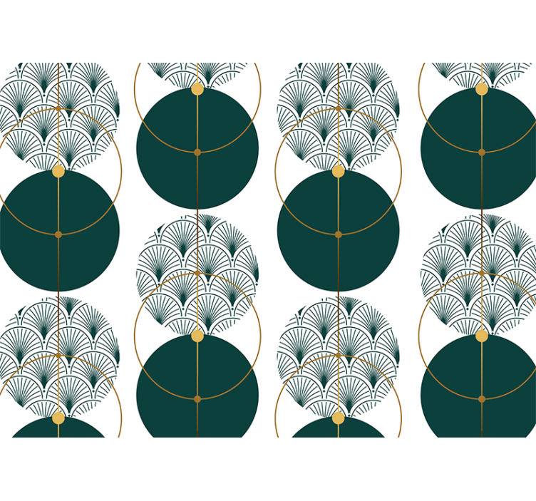 テクスチャとパターン 壁画 幾何学的扇形パターン - TENSTICKERS