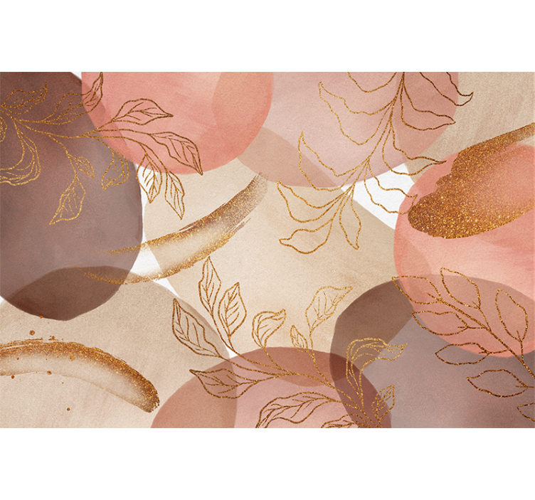 浴室 壁画 装飾的な花柄 - TENSTICKERS