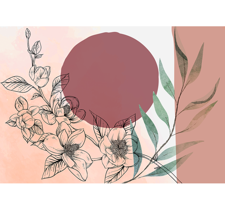 花柄壁画フローラルエレメンツコンポジション - TENSTICKERS