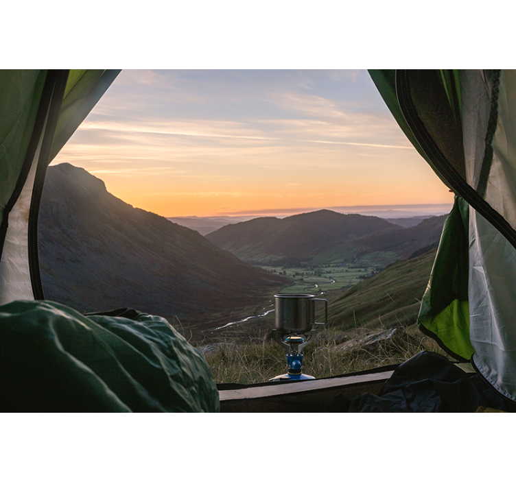 風景壁壁画美しい山の景色 - TENSTICKERS