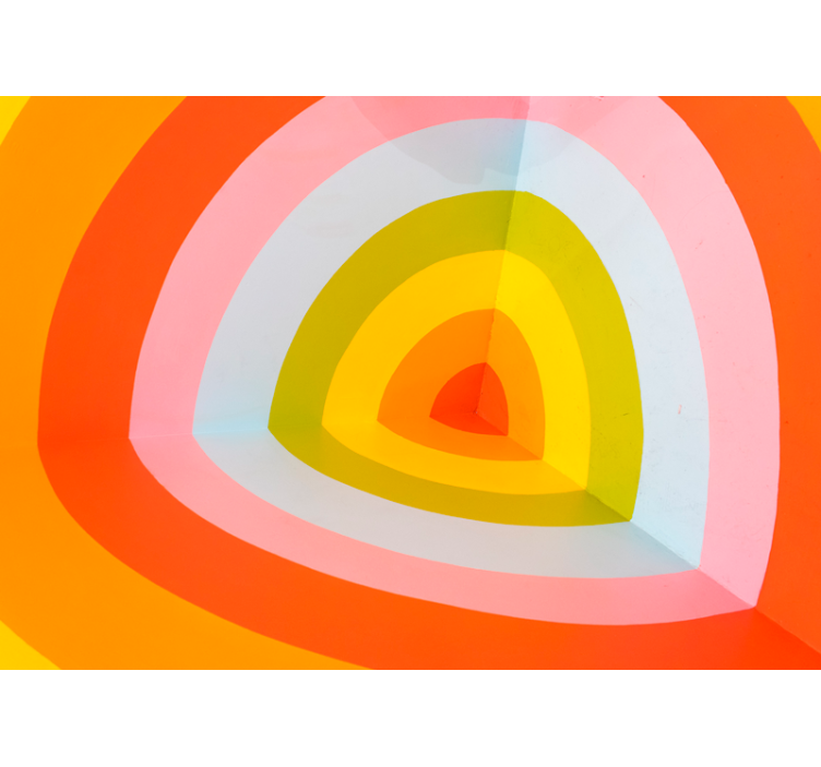 抽象的な壁の壁画カラフルな層のアーチ - TENSTICKERS