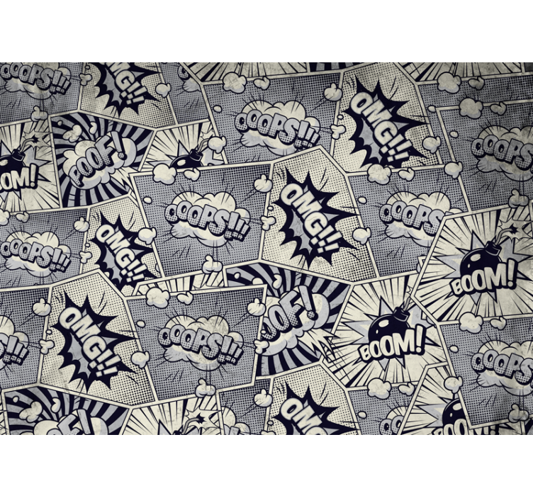 コミックポップデザインヴィンテージ壁画 - TENSTICKERS