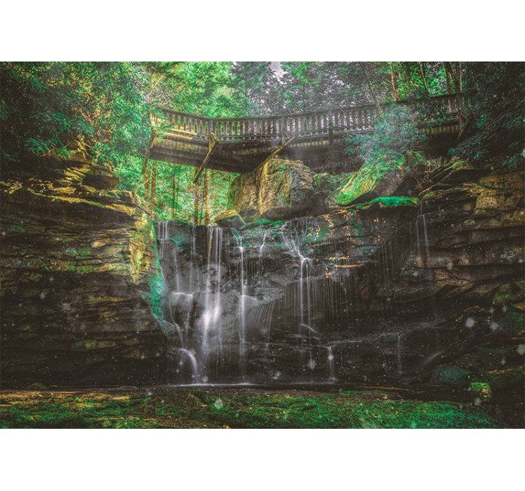 風景壁壁画美しい滝の景色 - TENSTICKERS