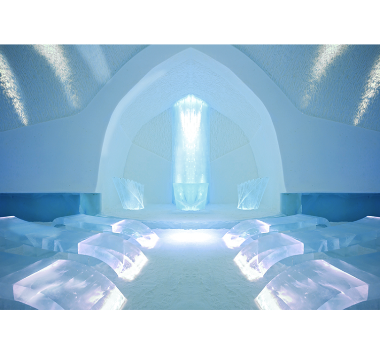 自然 壁画 氷の結晶の聖域 - TENSTICKERS