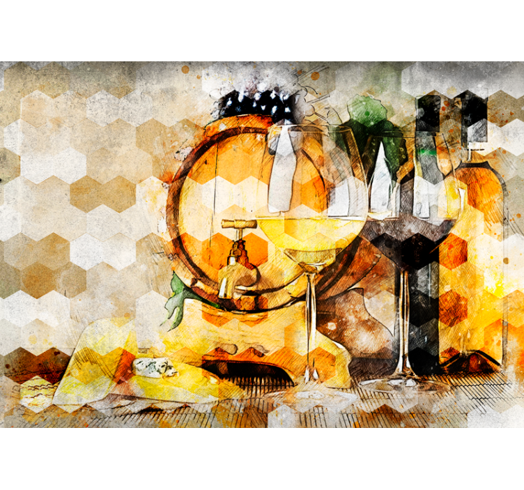 音楽 壁の壁画 ワイン樽アート - TENSTICKERS