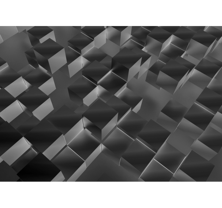 テクスチャとパターン 壁画 三次元キューブ - TENSTICKERS