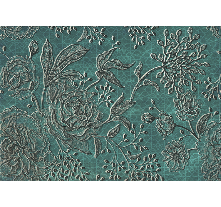 花 柄 壁画 精緻な花のデザイン - TENSTICKERS