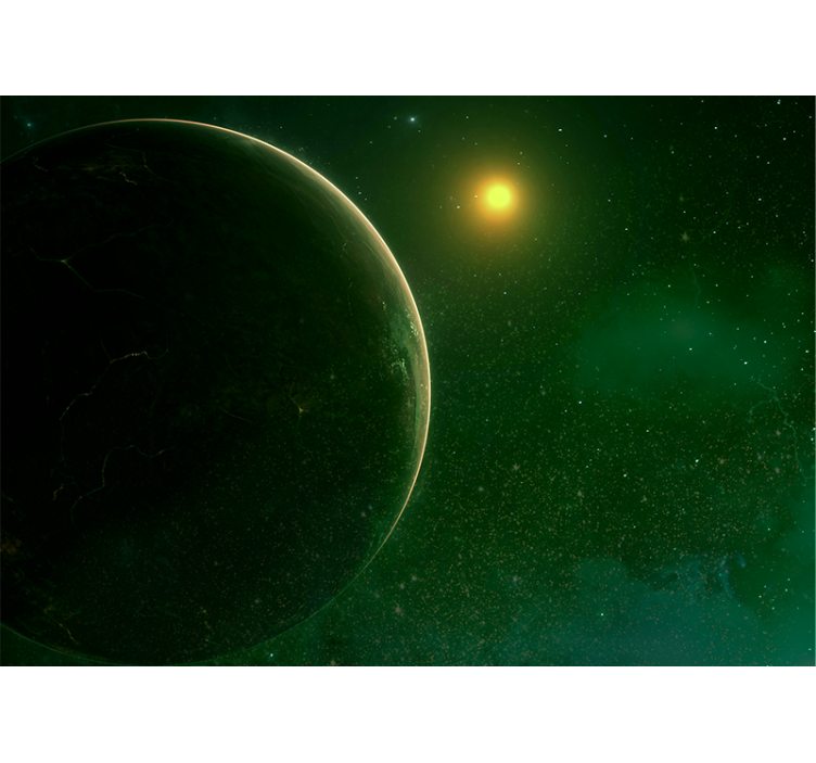 壁画 天の川 惑星の天体シーン - TENSTICKERS