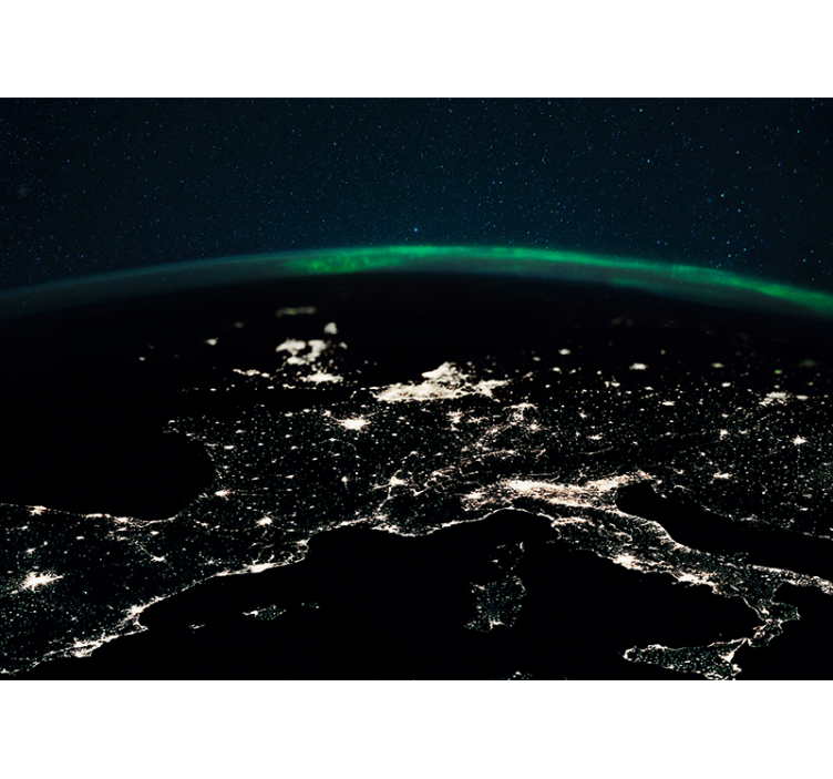 壁画 天の川 地球の空中写真 - TENSTICKERS