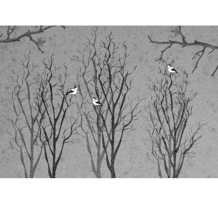 壁画 木 鳥のいる小枝 - TENSTICKERS