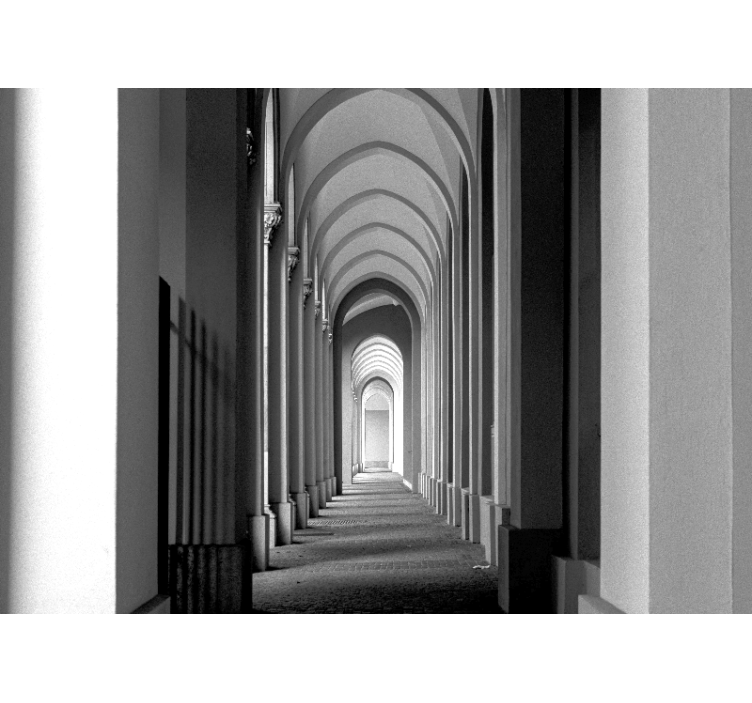 都市と国の壁の壁画建築アーチの視点 - TENSTICKERS