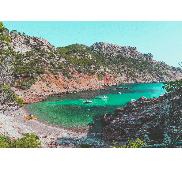 風景壁壁画入り江の海辺の景色 - TENSTICKERS