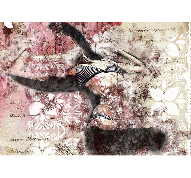 愛の壁画優雅な舞の動き - TENSTICKERS