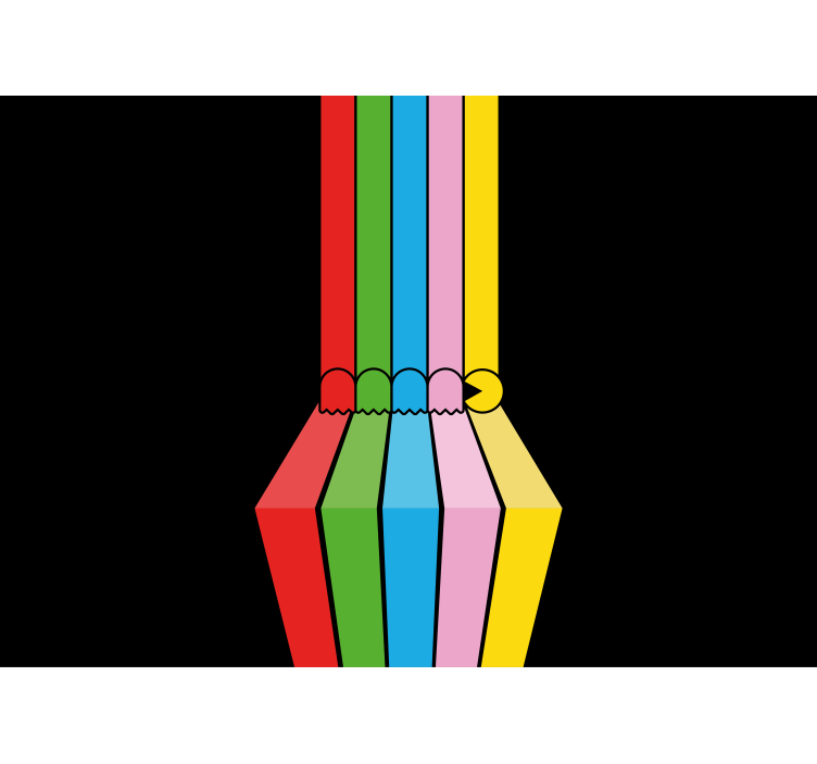 カラフルなヴィンテージゲームの壁画 - TENSTICKERS