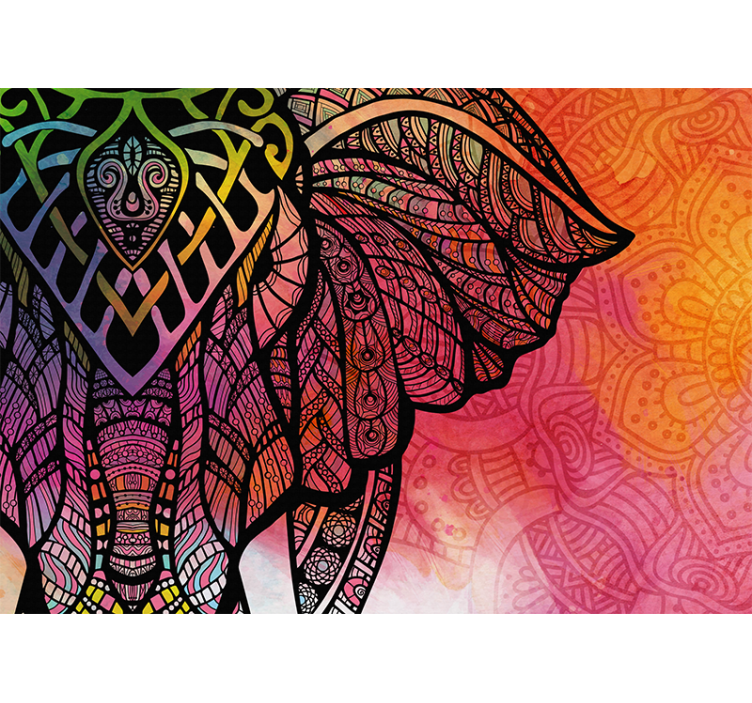 マンダラ壁画グラデーション民族デザイン - TENSTICKERS