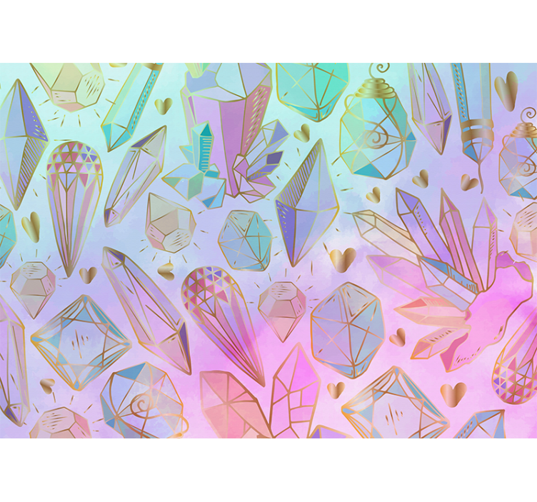 美術 壁紙 幾何学的宝石デザイン - TENSTICKERS