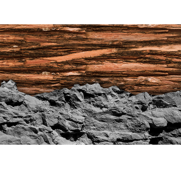 リビングルームの壁画 土の質感の層 - TENSTICKERS