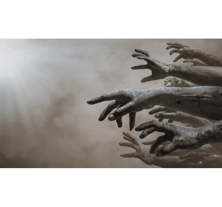 ゾンビ ゴーストの手の壁の壁画 - TENSTICKERS