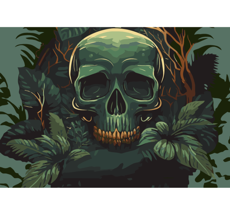 死の頭蓋骨の頭の壁の壁画 - TENSTICKERS