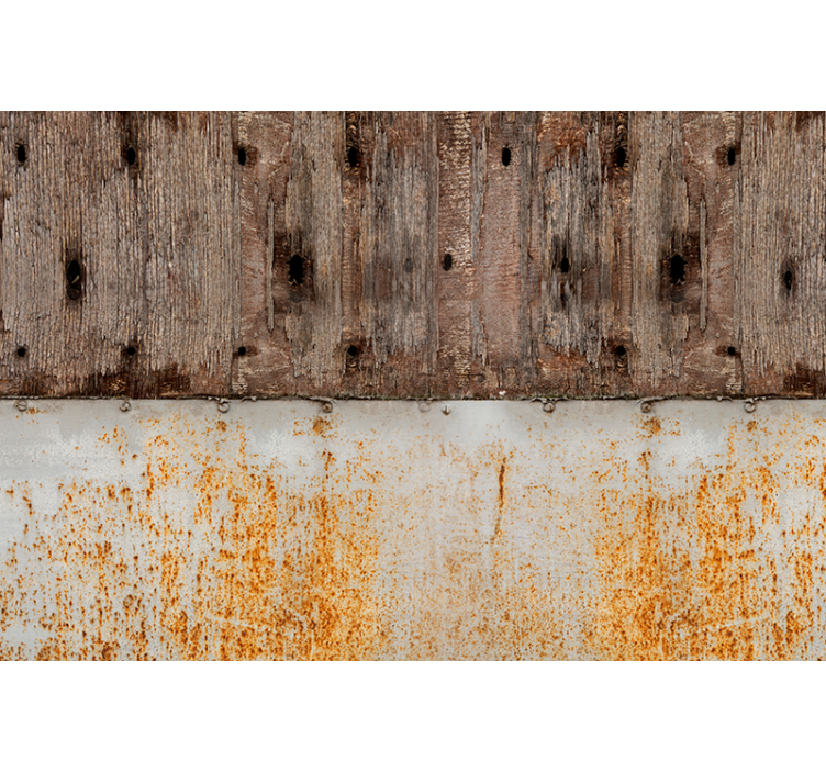 他のテクスチャとパターン 壁画 金属と木を切り取る - TENSTICKERS