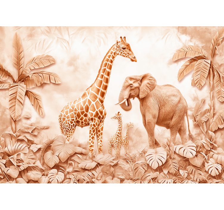 壁画 アブストラクトサバンナ - TENSTICKERS