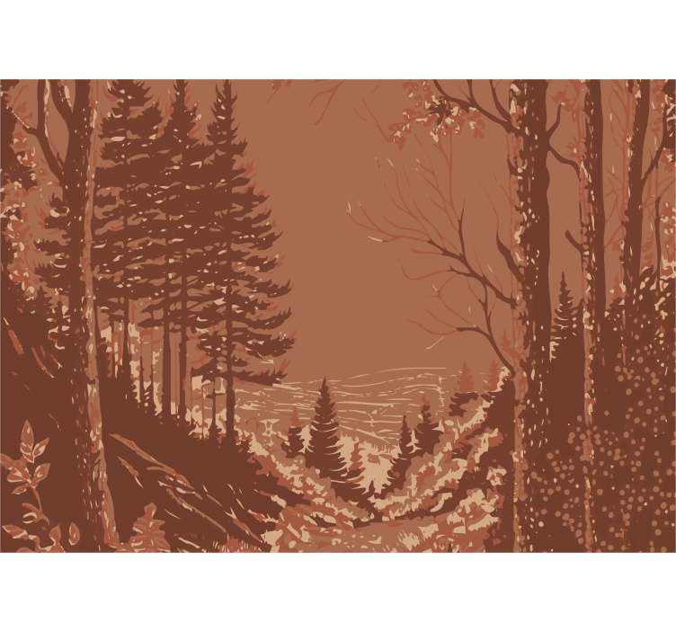 壁画自然抽象デザイン - TENSTICKERS