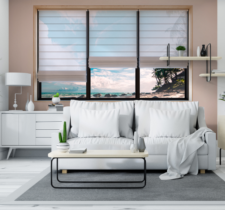 3 d効果のビーチの壁の壁画 - TENSTICKERS