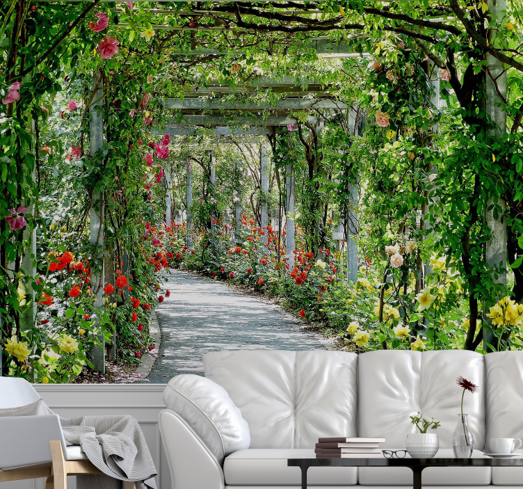 トンネルの 3 d の花 3 d の壁画 - TENSTICKERS