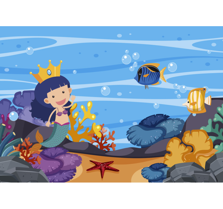 子供のための壁壁画人魚 - TENSTICKERS