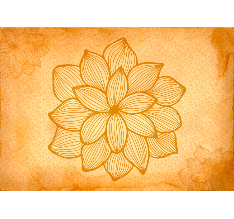 リビングルームの壁画大きな花柄 - TENSTICKERS