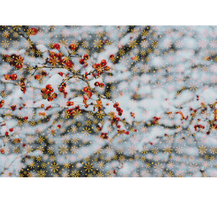 寝室のためのクリスマスの雪の壁の壁画 - TENSTICKERS