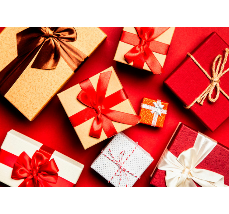 クリスマス 壁画 お祝いのギフトアレンジメント - TENSTICKERS