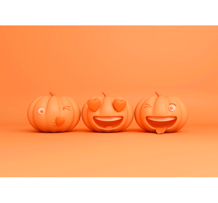 ハロウィーン 壁画 面白いカボチャの顔 - TENSTICKERS